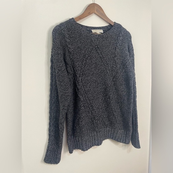Michael Kors Charcoal Grey Chunky Knit Scoop Neck Sweater - Picture 2 of 7